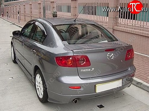 4 599 р. Лип спойлер CT Mazda 3/Axela BK дорестайлинг седан (2003-2006) (Неокрашенный)