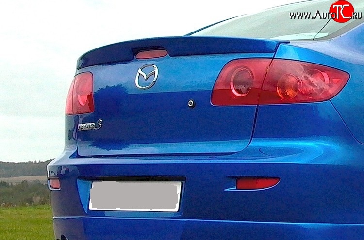 2 799 р. Лип спойлер Drive  Mazda 3/Axela  BK (2003-2009) (Неокрашенный)