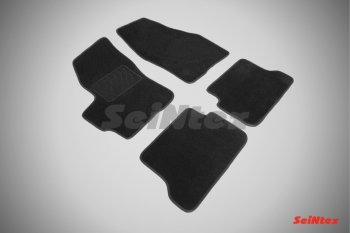 2 399 р. Комплект ворсовых ковриков в салон LUX Seintex  Mazda 3/Axela  BK (2003-2009) (Чёрный). Увеличить фотографию 1