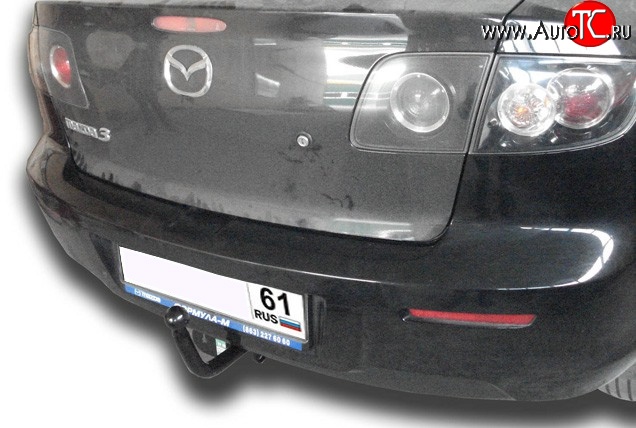 7 649 р. Фаркоп Лидер Плюс Mazda 3/Axela BK дорестайлинг, хэтчбэк (2003-2006) (Без электропакета)