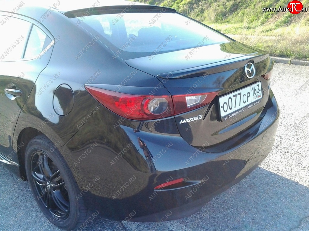 2 679 р. Козырёк на заднее лобовое стекло Узкий  Mazda 3/Axela  BM (2013-2016) (Неокрашенный)