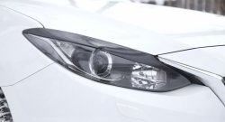1 129 р. Реснички на фары RA  Mazda 3/Axela  BM (2013-2016) (Неокрашенные). Увеличить фотографию 1