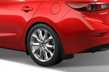 2 399 р. Брызговики Frosch (optimum, в пакете) Mazda 3/Axela BM дорестайлинг седан (2013-2016) (Задние). Увеличить фотографию 2