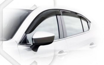 1 799 р. Дефлектора окон CA-Plastiс Mazda 3/Axela BM рестайлинг седан (2016-2019) (Classic полупрозрачный, Без хром молдингов). Увеличить фотографию 1