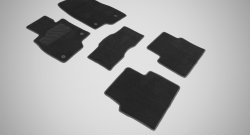 2 499 р. Износостойкие коврики в салон SeiNtex Premium LUX 4 шт. (ворсовые)  Mazda 3/Axela  BM (2013-2016). Увеличить фотографию 1