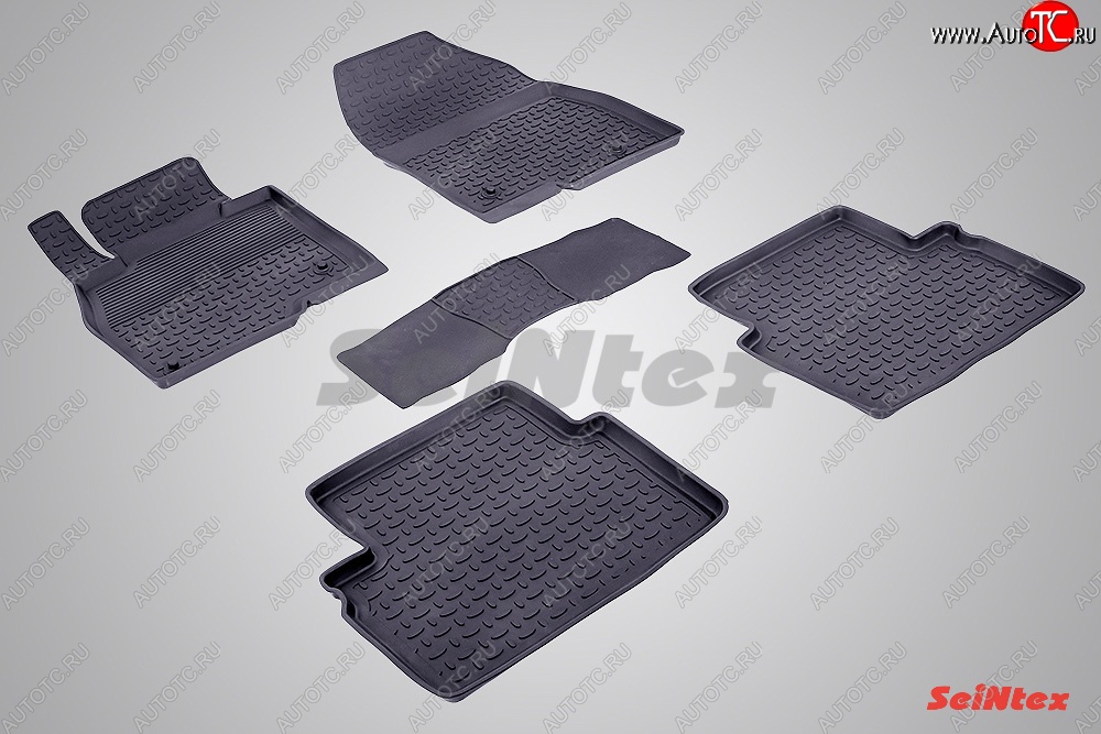 4 599 р. Износостойкие коврики в салон с высоким бортом SeiNtex Premium 4 шт. (резина)  Mazda 3/Axela  BM (2013-2016)