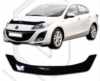 Дефлектор капота CA-Plastic Mazda (Мазда) 3/Axela (ахелла)  BL (2009-2013) BL дорестайлинг седан, рестайлинг седан
