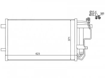 6 299 р. Радиатор кондиционера SAT  Mazda 3/Axela  BL (2009-2013). Увеличить фотографию 1