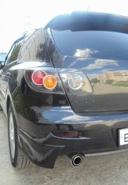 3 199 р. Клыки на задний бампер Style Mazda 3/Axela BK дорестайлинг, хэтчбэк (2003-2006) (Неокрашенная). Увеличить фотографию 2