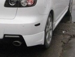 3 199 р. Клыки на задний бампер Style Mazda 3/Axela BK дорестайлинг, хэтчбэк (2003-2006) (Неокрашенная). Увеличить фотографию 3