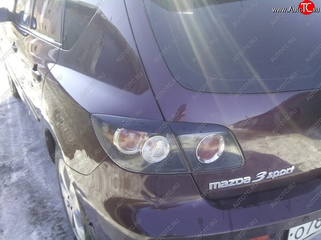 779 р. Реснички на фонари Style v1 (4 части)  Mazda 3/Axela  BK (2003-2009) (Неокрашенные)