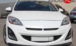 11 399 р. Передний бампер AutoEXE Mazda 3/Axela BL дорестайлинг, хэтчбэк 5 дв. (2009-2011) (Без сетки, Неокрашенный). Увеличить фотографию 3