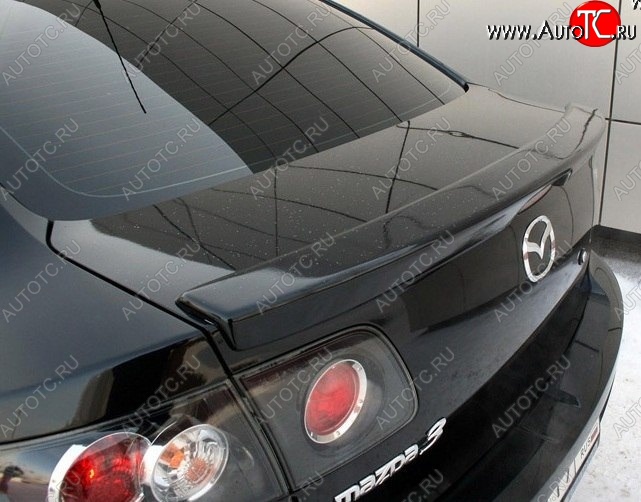 2 469 р. Лип спойлер Сток 2л Mazda 3/Axela BK дорестайлинг седан (2003-2006) (Неокрашенный)