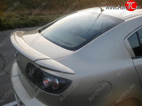 4 799 р. Спойлер Style v3 (три части)  Mazda 3/Axela  BK (2003-2009) (Неокрашенный)