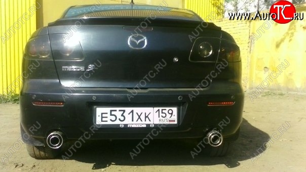 3 479 р. Лип спойлер Узкий  Mazda 3/Axela  BK (2003-2006) (Неокрашенный)