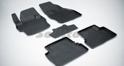 4 499 р. Износостойкие коврики в салон с высоким бортом SeiNtex Premium 4 шт. (резина) Mazda 3/Axela BL дорестайлинг, хэтчбэк 5 дв. (2009-2011). Увеличить фотографию 1