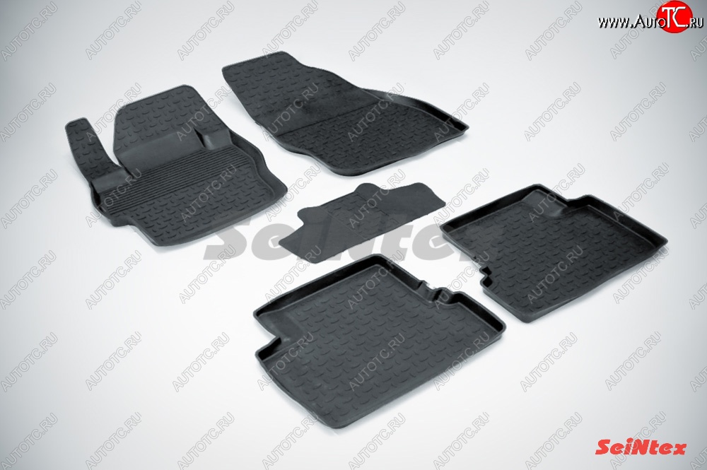 4 499 р. Износостойкие коврики в салон с высоким бортом SeiNtex Premium 4 шт. (резина)  Mazda 3/Axela  BL (2009-2013)