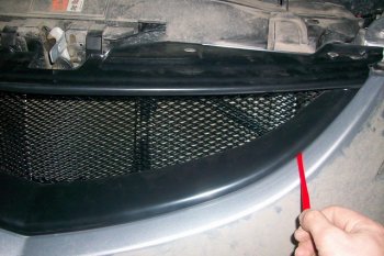 Решётка радиатора Sport Var №1  Mazda 6  GH (2007-2012) (С сеткой, Неокрашенная)Цена: 4 399 р.. Увеличить фотографию 4
