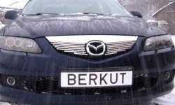 4 999 р. Декоративная вставка решетки радиатора Berkut Mazda 6 GG седан дорестайлинг (2002-2005). Увеличить фотографию 1