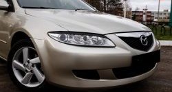 669 р. Реснички RA на фары Mazda 6 GG седан дорестайлинг (2002-2005) (Неокрашенные). Увеличить фотографию 2