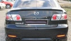 4 449 р. Лип спойлер Сабля  Mazda 6  GG (2002-2005) (Неокрашенный). Увеличить фотографию 1