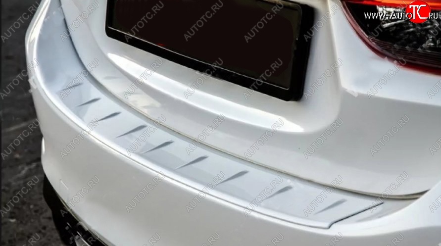 1 249 р. Накладка на бампер Tuning-Sport  Mazda 6  GJ (2012-2018) (Поверхность текстурная)