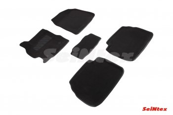 4 599 р. Текстильные коврики в салон SEINTEX 3D  Mazda 6  GH (2007-2012) (черные). Увеличить фотографию 1