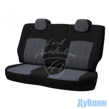6 649 р. Чехлы для сидений Lord Autofashion Дублин (жаккард, отд. бок)  Mazda 6  GH (2007-2012) (Черный, вставка Ёж Белый). Увеличить фотографию 2