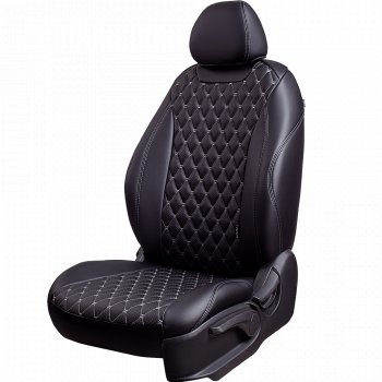 Чехлы для сидений Lord Autofashion Байрон (экокожа, 60/40, подлокотник, отдельные бока, 3 Г-образных подголовника) Mazda (Мазда) 6  GH (2007-2012) GH дорестайлинг седан, рестайлинг седан