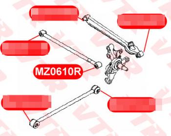 899 р. Сайлентблок поперечной тяги задней подвески VTR (наружный)  Mazda 626  GE (1991-1997) седан. Увеличить фотографию 2