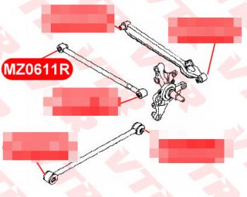 799 р. Сайлентблок поперечной тяги задней подвески VTR (внутренний)  Mazda 626  GE - MX-6. Увеличить фотографию 2