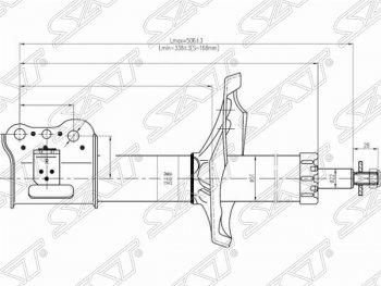 4 299 р. Левый амортизатор передний SAT  Mazda 626 ( GF,  GF,FW) - Capella  GF. Увеличить фотографию 1
