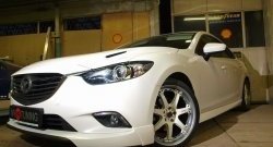 47 899 р. Капот пластиковый (с прорезаными жабрами) SkyActivSport MV-Tuning Mazda 6 GJ дорестайлинг седан (2012-2015) (Неокрашенный). Увеличить фотографию 7
