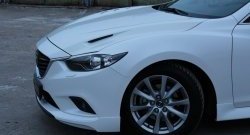47 899 р. Капот пластиковый (с прорезаными жабрами) SkyActivSport MV-Tuning Mazda 6 GJ дорестайлинг седан (2012-2015) (Неокрашенный). Увеличить фотографию 9