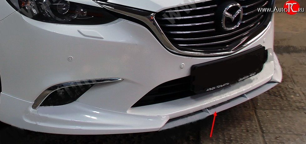 3 599 р. Спойлер переднего бампера SkyActivSport Mazda 6 GJ 1-ый рестайлинг седан (2015-2018) (Неокрашенная)