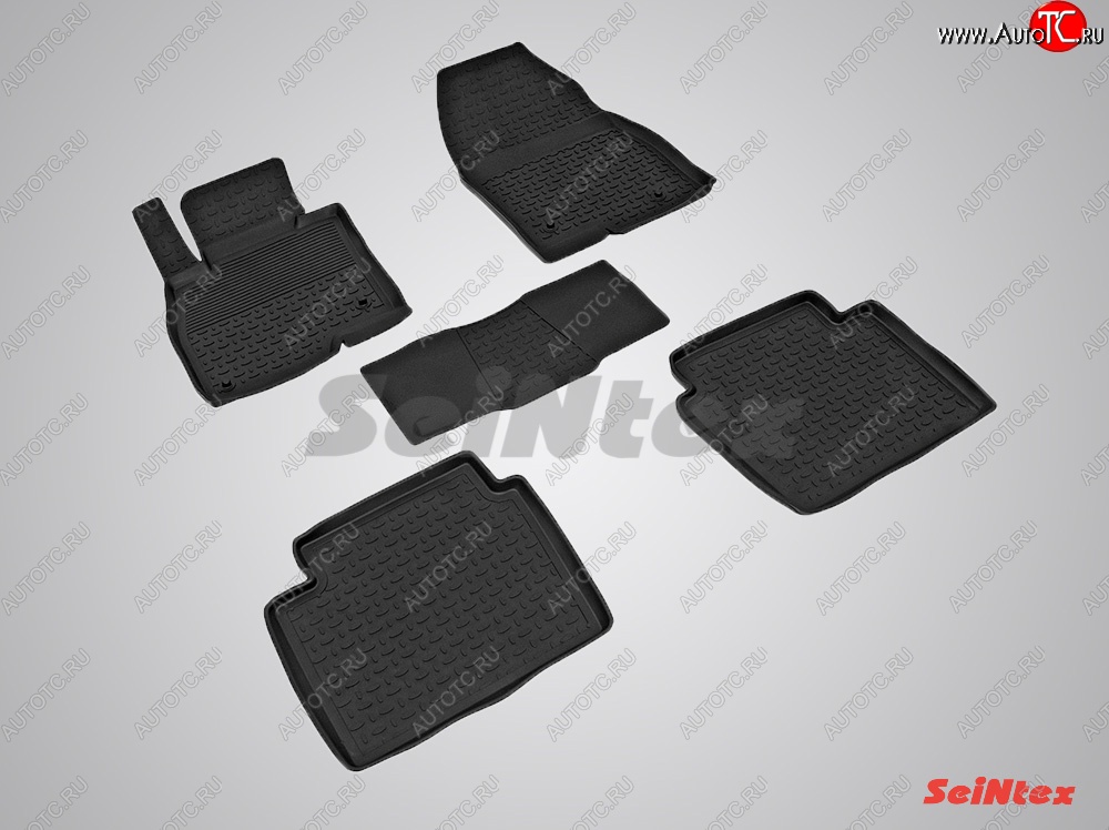 4 599 р. Износостойкие коврики в салон с высоким бортом SeiNtex Premium 4 шт. (резина)  Mazda 6  GJ (2012-2018)