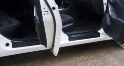 1 949 р. Накладки порожков салона RA Mazda 6 GJ дорестайлинг седан (2012-2015) (Комплект (4 шт.)). Увеличить фотографию 6