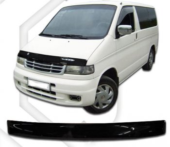 2 079 р. Дефлектор капота CA-Plastic  Mazda Bongo  Friendee (1995-2005) (Classic черный, Без надписи). Увеличить фотографию 1