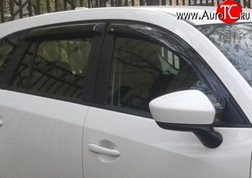 999 р. Комплект дефлекторов окон (ветровиков) 4 шт. Russtal Mazda CX-5 KE дорестайлинг (2011-2014)