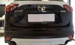 4 149 р. Накладка на задний бампер СТ v2 v2  Mazda CX-5  KE (2011-2017) (Неокрашенная). Увеличить фотографию 3