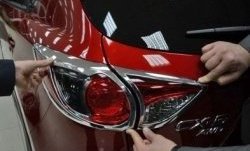 3 799 р. Накладки на фонари СТ Mazda CX-5 KE дорестайлинг (2011-2014) (Неокрашенные). Увеличить фотографию 1