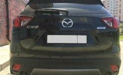 2 749 р. Накладка на задний бампер СТ v2 v2 Mazda CX-5 KE дорестайлинг (2011-2014) (Неокрашенная). Увеличить фотографию 3