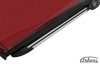 12 509 р. Порожки для ног Arbori Luxe Black  Mazda CX-5  KE (2011-2017). Увеличить фотографию 2