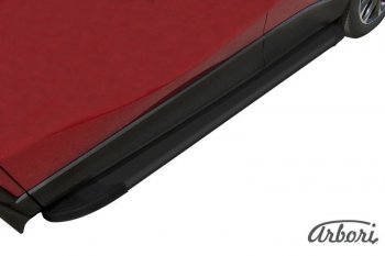 11 609 р. Порожки для ног Arbori Optima Black  Mazda CX-5  KE (2011-2017). Увеличить фотографию 1