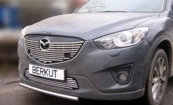 5 199 р. Декоративная вставка воздухозаборника Berkut (d16 мм)  Mazda CX-5  KE (2011-2017). Увеличить фотографию 1