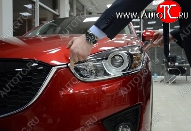 1 999 р. Реснички на фары CT Mazda CX-5 KE дорестайлинг (2011-2014) (Неокрашенные)