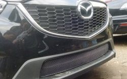 2 899 р. Сетка на бампер Novline Mazda CX-5 KE дорестайлинг (2011-2014). Увеличить фотографию 1