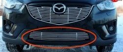 4 049 р. Декоративные элементы воздухозаборника Souz-96  Mazda CX-5  KE (2011-2017) (Хром 10 мм). Увеличить фотографию 1
