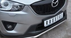 11 449 р. Одинарная защита переднего бампера диаметром 42 мм Russtal Mazda CX-5 KE рестайлинг (2015-2017). Увеличить фотографию 2
