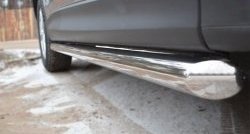17 299 р. Защита порогов из круглой трубы диаметром 63 мм Russtal Mazda CX-5 KE дорестайлинг (2011-2014) (Защита порогов с со скосами на торцах (вариант 1)). Увеличить фотографию 3